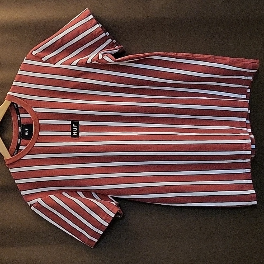 Vintage HUF "Striped Box Logo" T-Shirt (L)